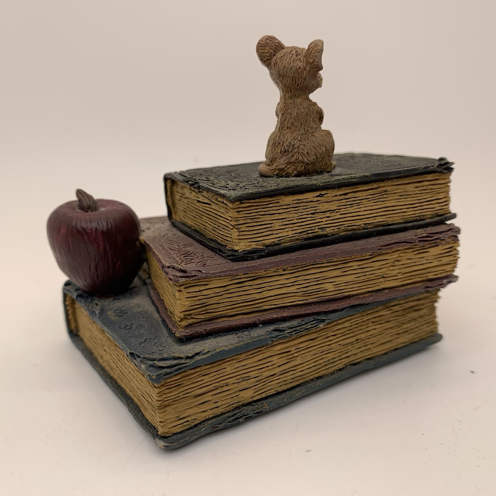 Vintage Mouse On Books Keepsake Urn Box Small Teacher Librarian