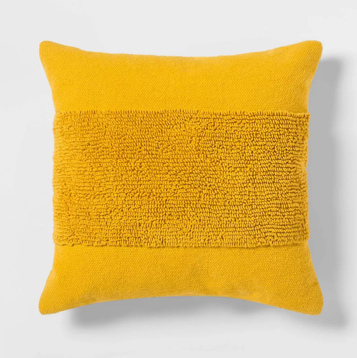 Project 62-Square Throw Pillows–Mustard Chenille Accent Set 2-Pack 18″x18″