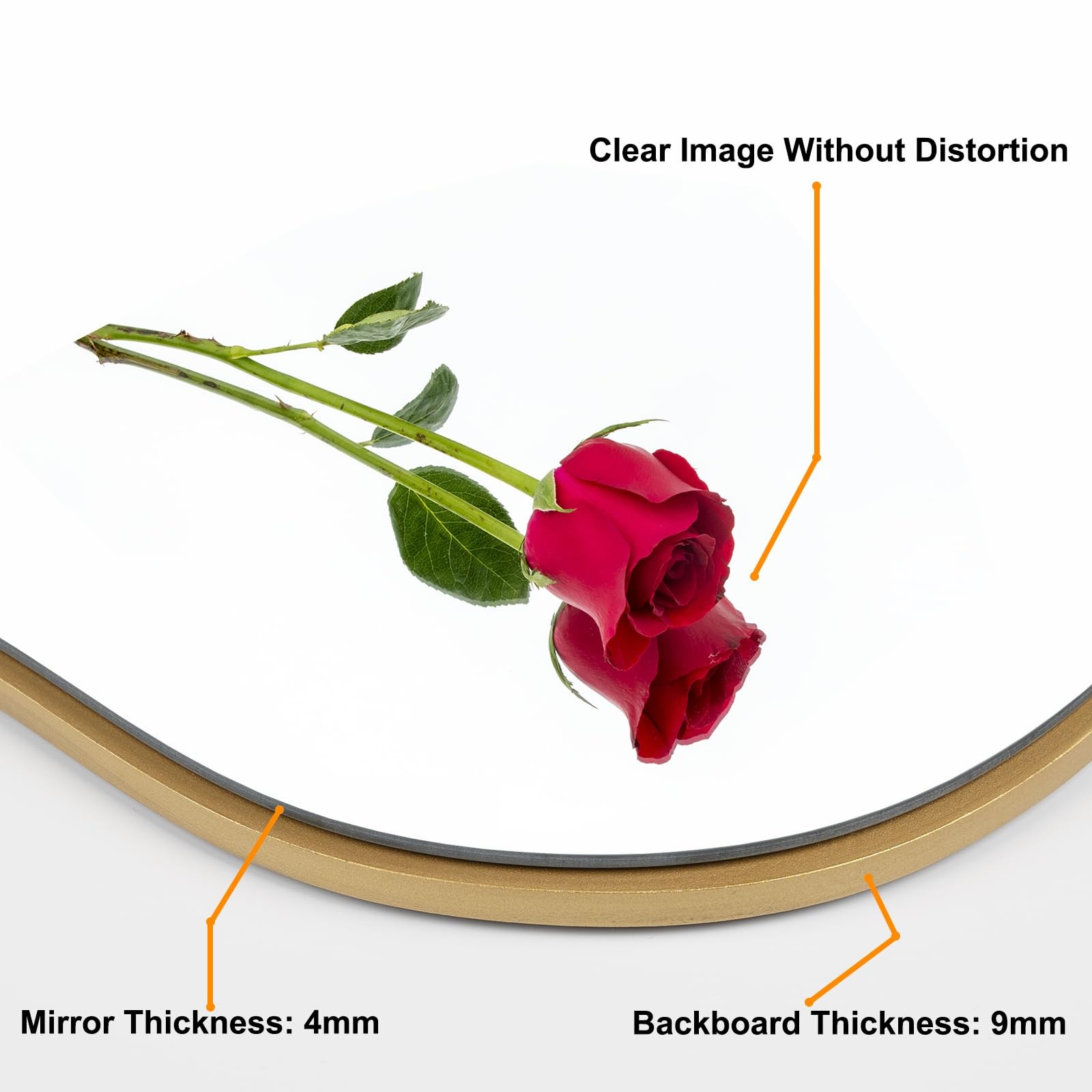 Bominica Irregular Wall Mirror Asymmetrical Mirror Decorative Wall Mirror