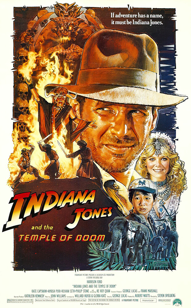 Indiana Jones And The Temple Of Doom – Movie Poster (Regular Style) (27 X 40″)