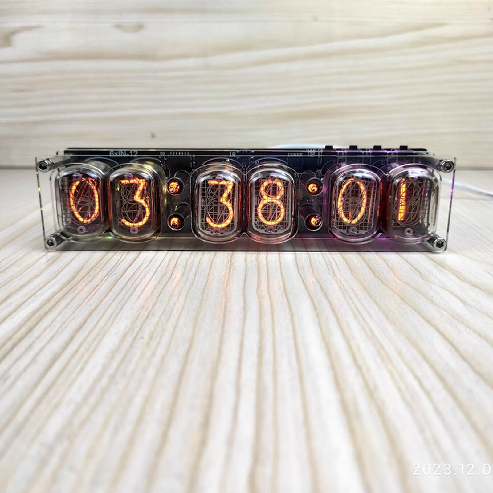 DC5V 6-bit IN-12 Glow Tube Clock IN12 Nixie Clock Base Not Include Tube