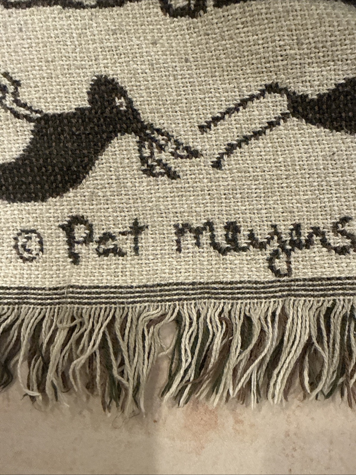 Goodwin Weavers Pat Meyers Throw Blanket Aztec 54” X54”Cocopelli Birds Animals