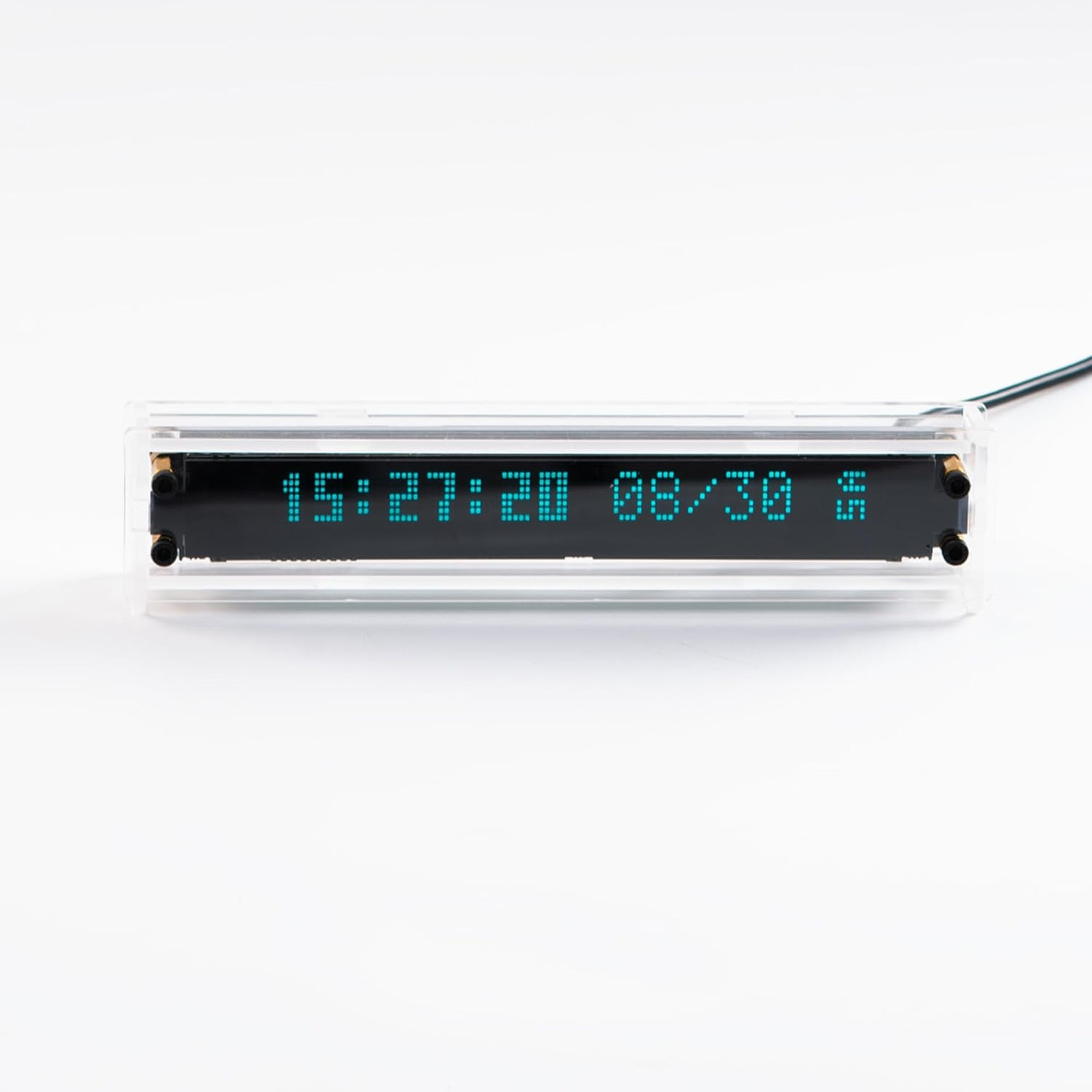 Retro Desk Clock for Office – Nixie Tube Style Digital Clock, VFD Tube Glow Disp