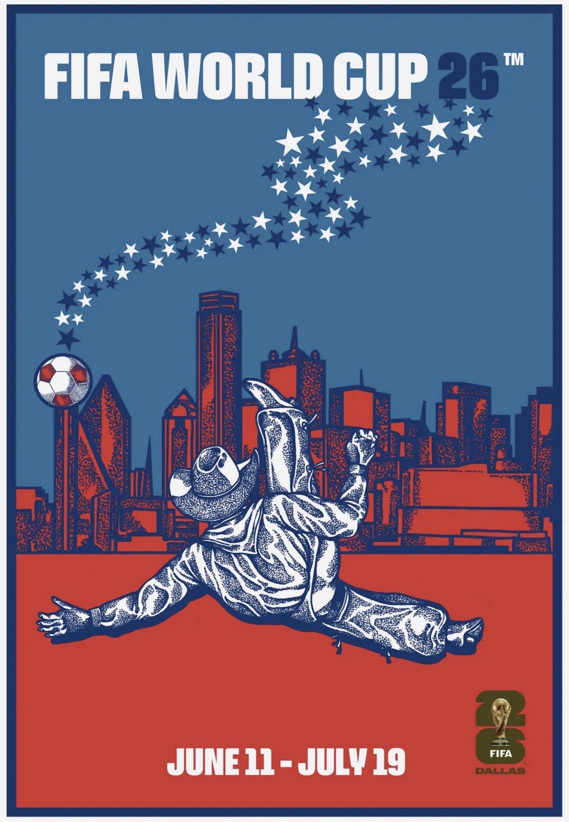 Official FIFA World Cup 2026 Dallas Poster – Large 24×36 Edition FREE SHIPPING