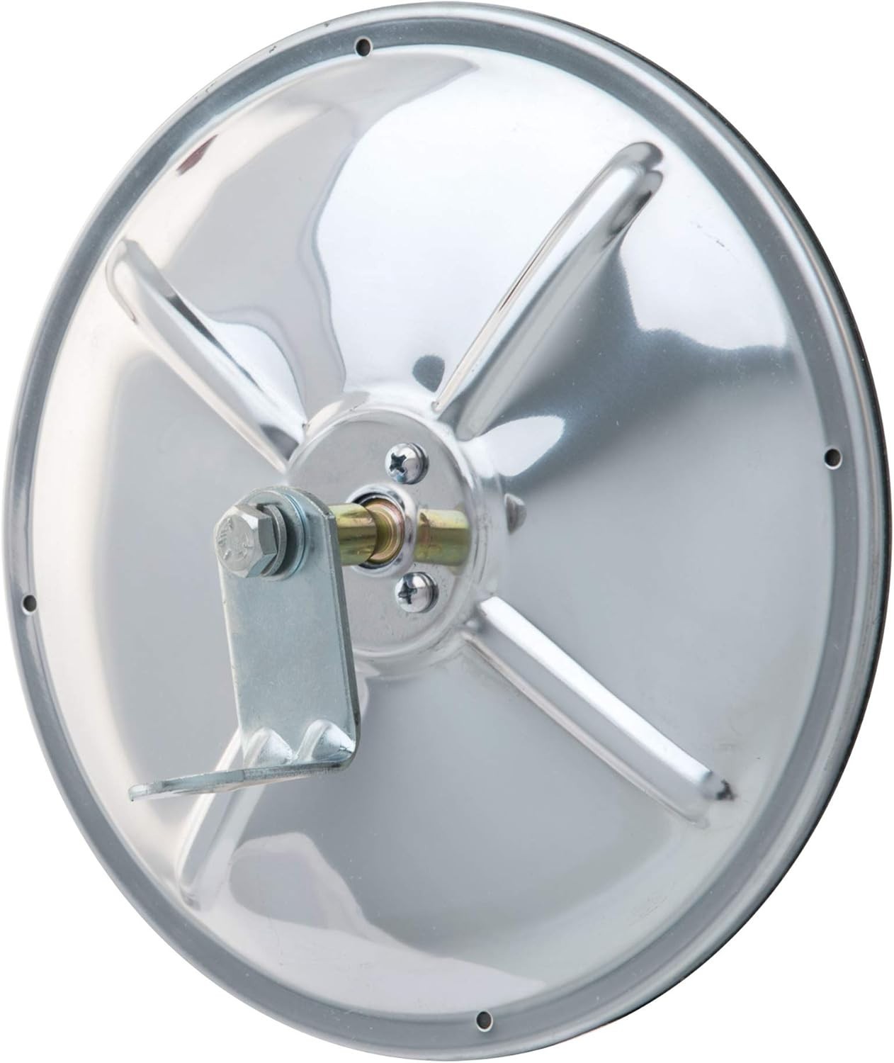 8-Inch Stainless Steel Convex Mirror Head with J-Bracket for Trucks & RVs