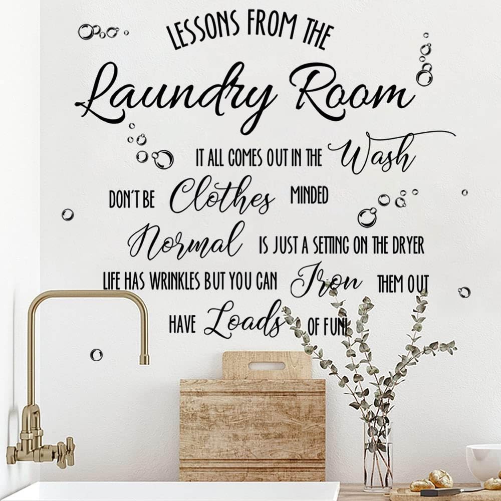 Laundry Room Decal Quote Lessons from The Laundry Room Wall Sticker Vinyl Wal…