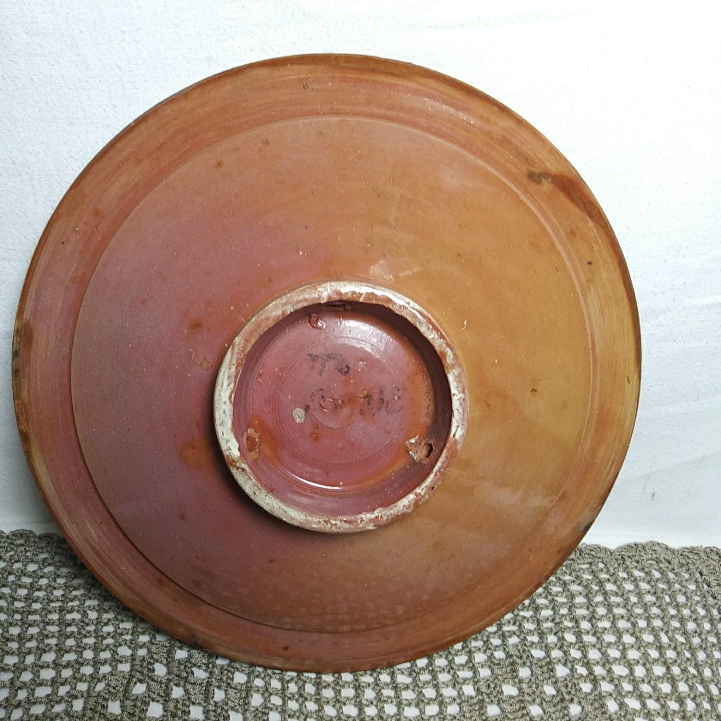 Moroccan Ceramic 10″ Serving Bowl Handmade Hanging Fruit Dish Yellow Monochrome