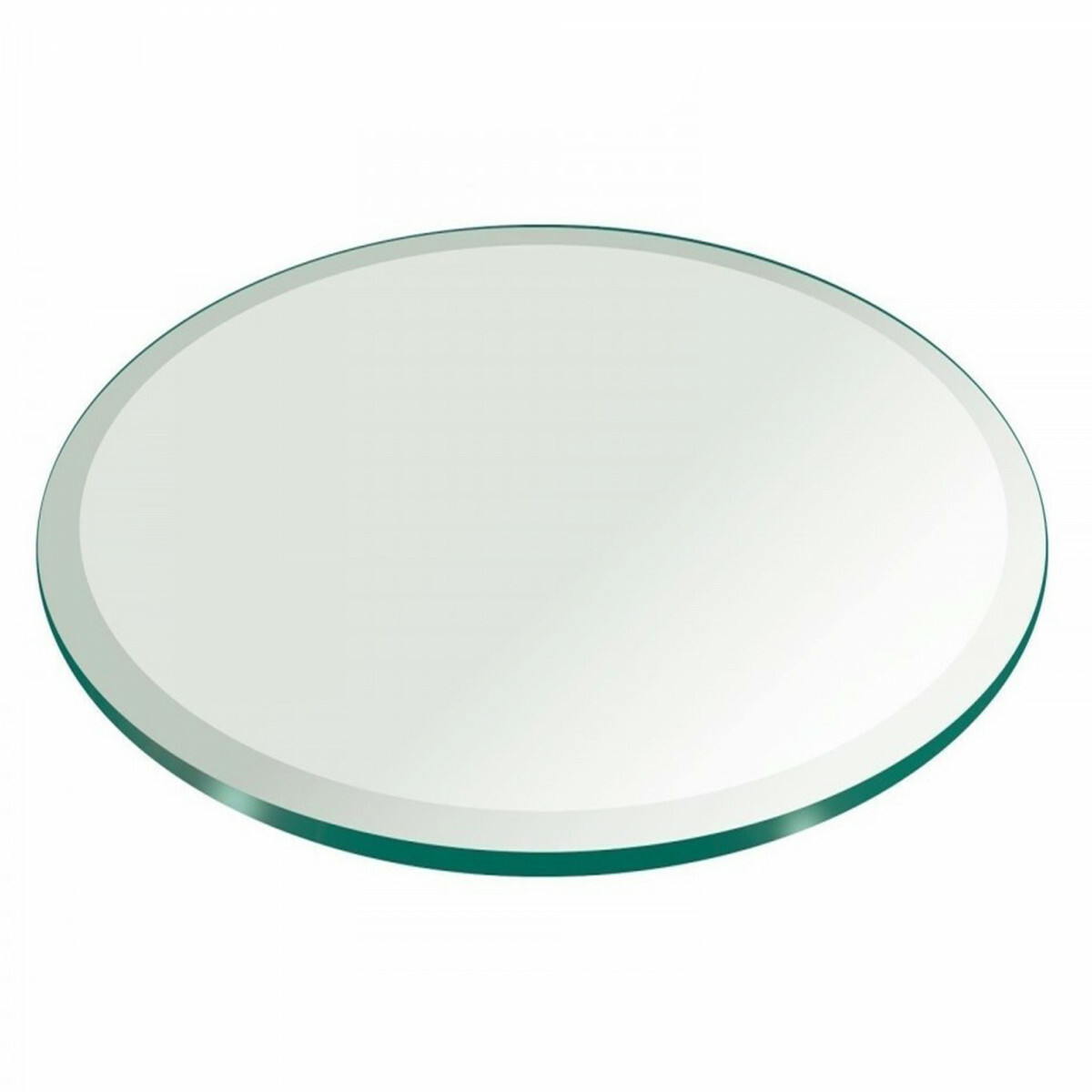 Round Glass Table Top 48″ Beveled Polished Edge 1/4″ Thick Tempered Glass