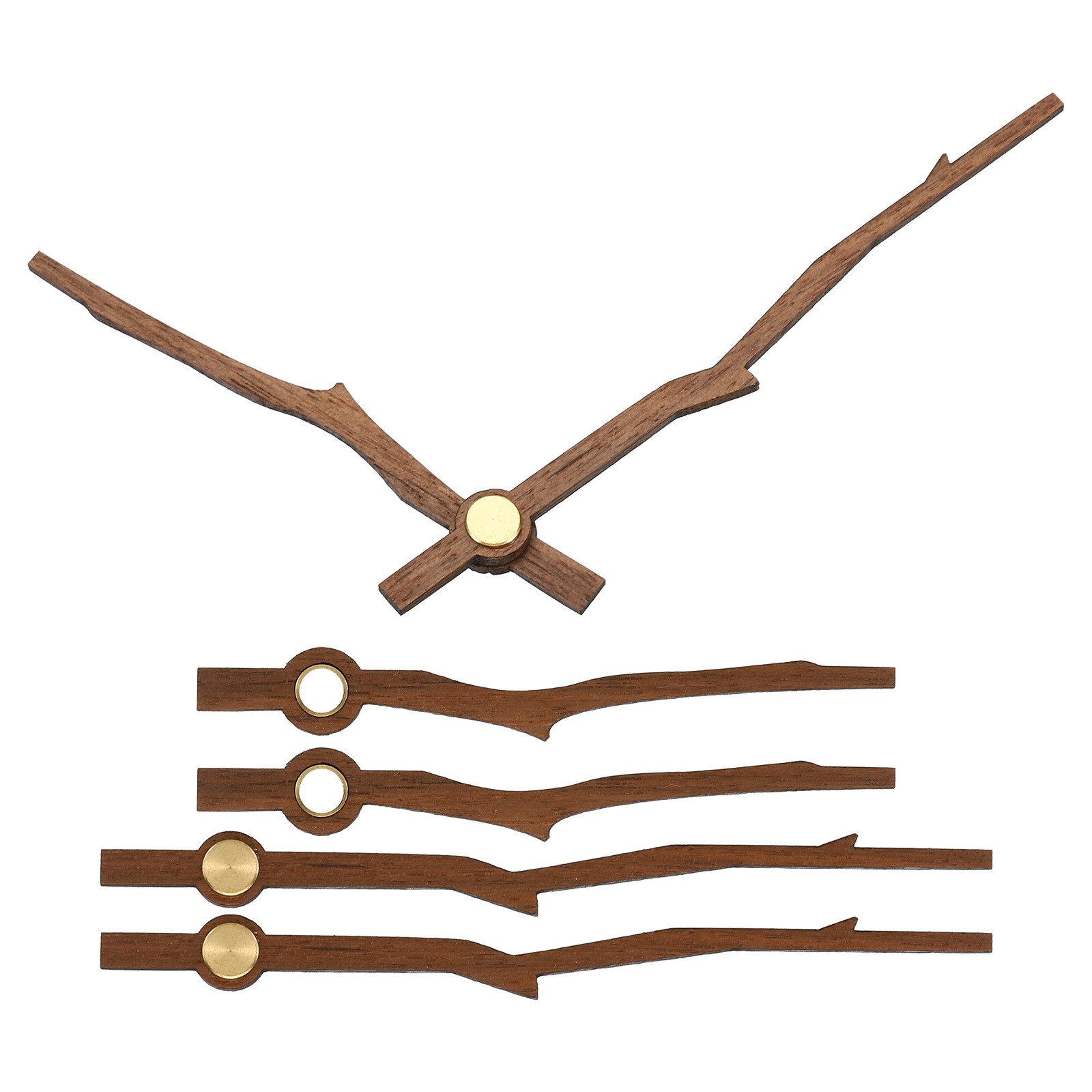 Clock Hands Kit, 3 Set Wooden Mechanism Clock Hand Parts for 10 Inch Clock, G1