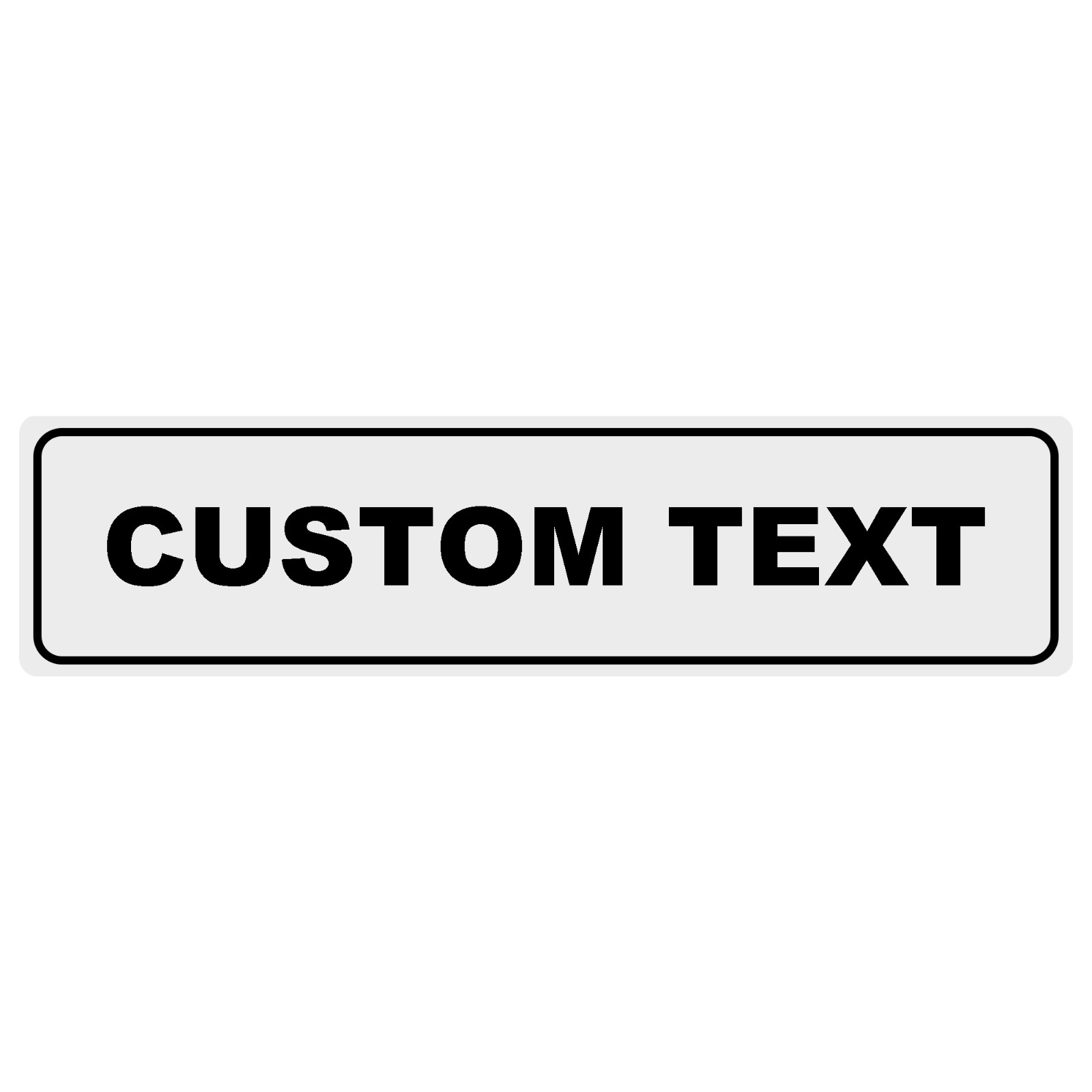16″ x 4″ Custom Aluminum Metal Sign Personalized Your Own Text Message Sign