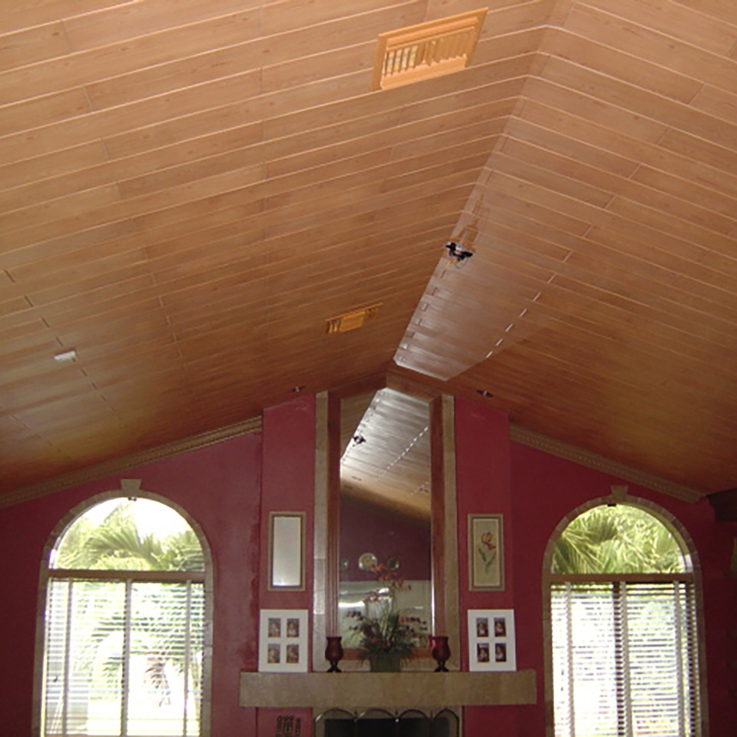 DIY Styrofoam Ceiling planks/Panels Pine – Glue up on popcorn. Pack of 120 pcs