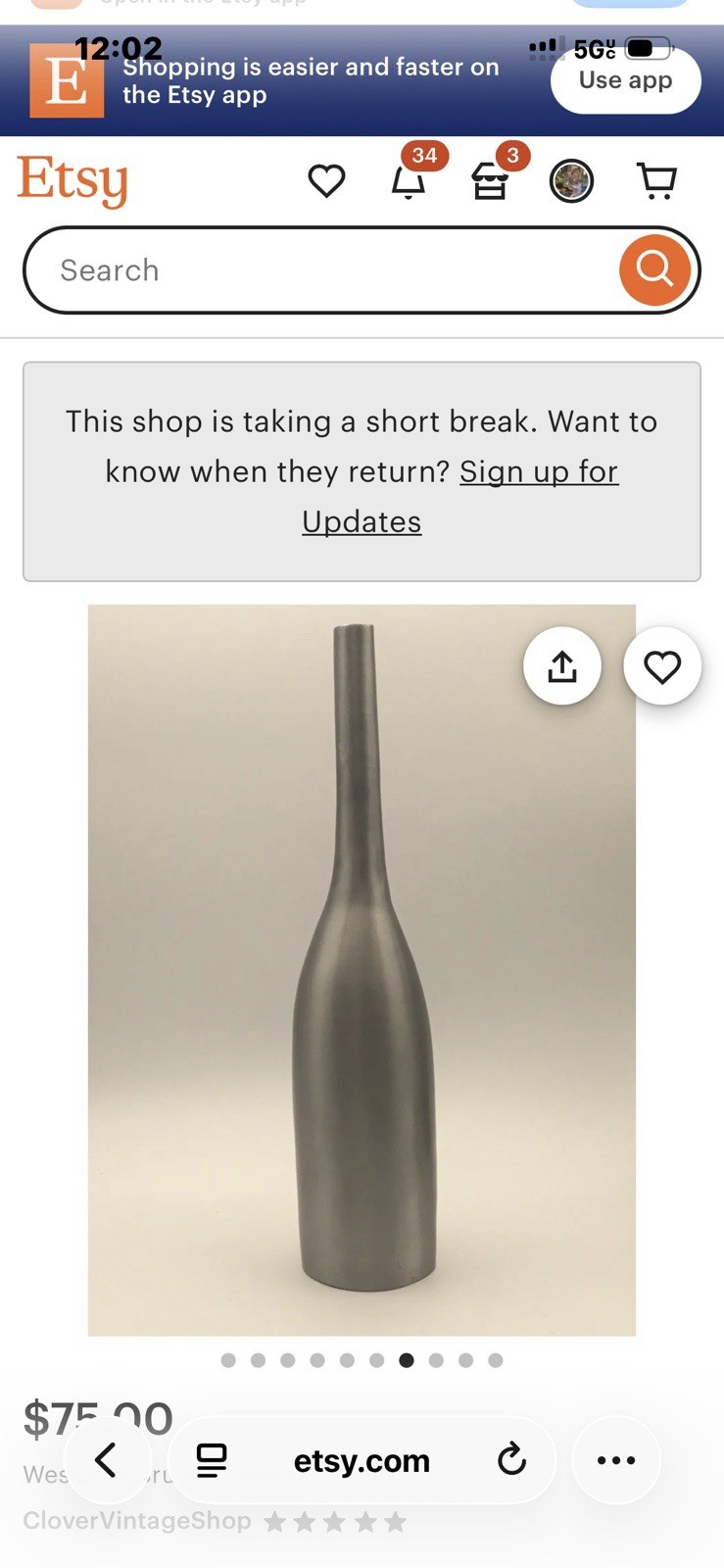 West Elm Brushed Metal Vases Set of 3 Matte Silver Modern Contemporary Glass