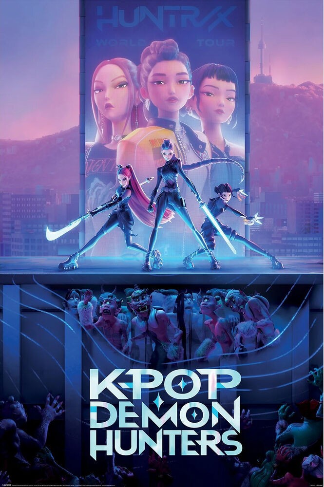 Poster Studio B – KPOP Demon Hunters Huntrix Stage Rumi Mira Zoey 24×36″ NEW Art
