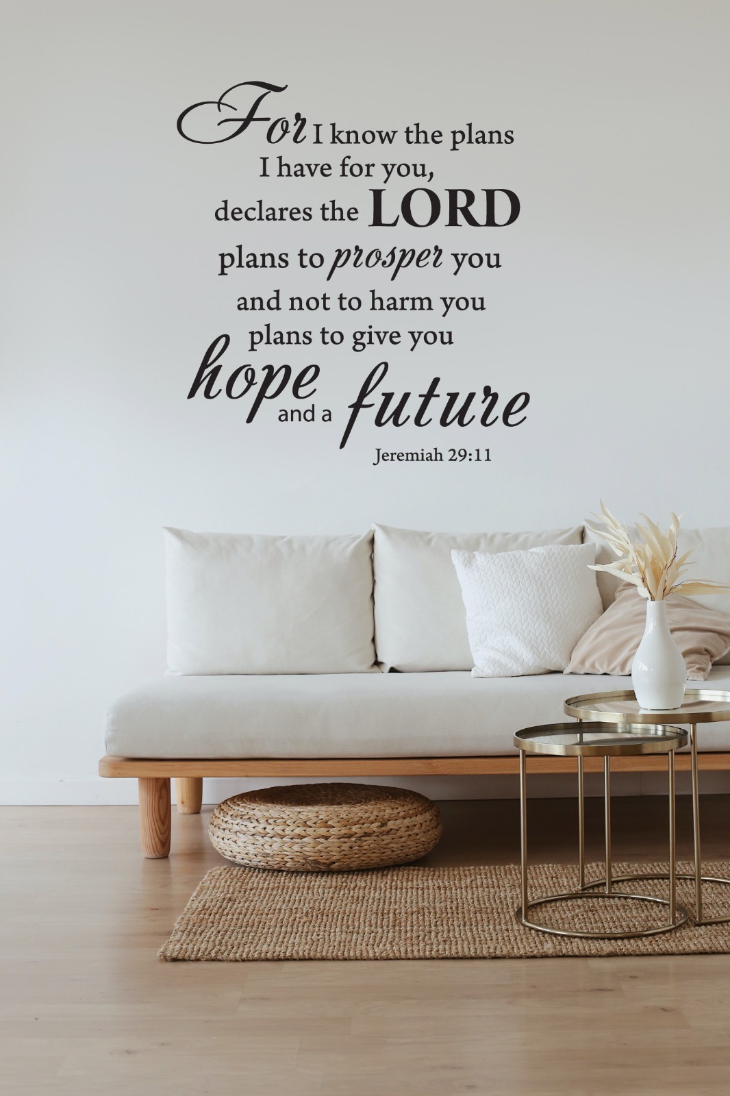 Jeremiah 29:11 Quotes Sayings Words Art Decor Lettering Vinyl Wall Bible Verse