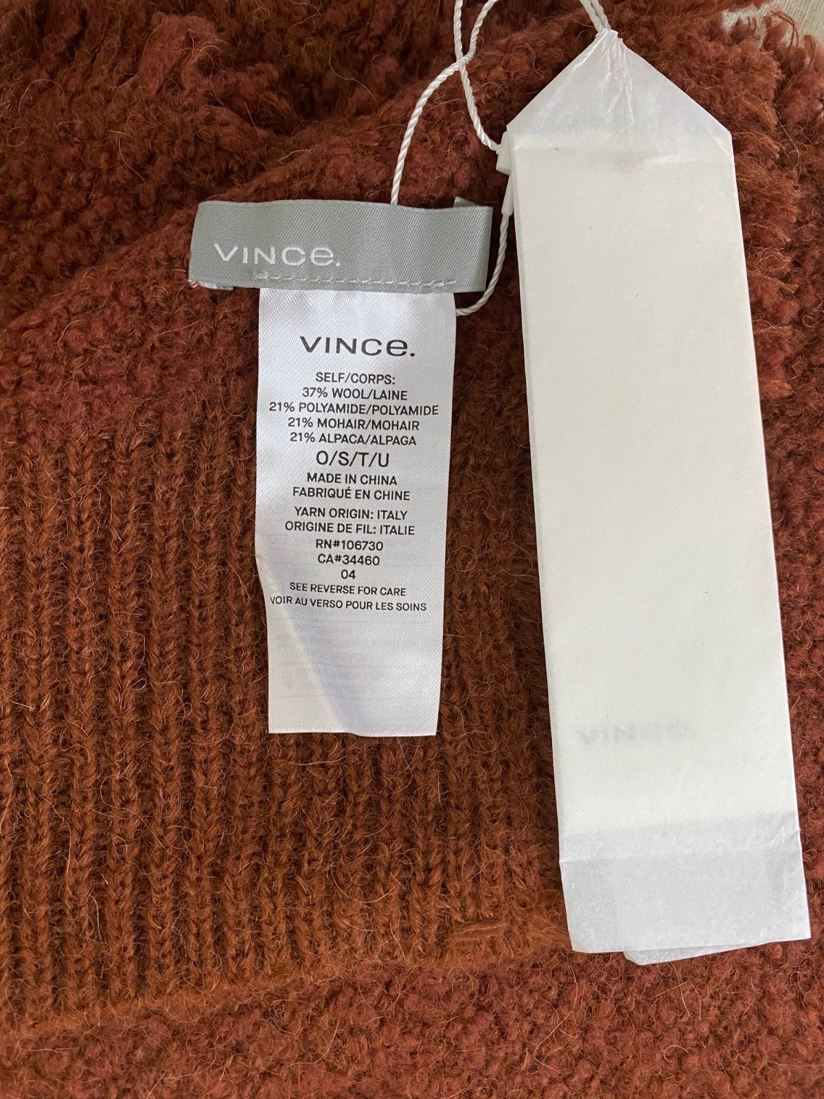 Vince Boucle Throw 46″ x 60″ wool/alpaca/mohair | $395 retail