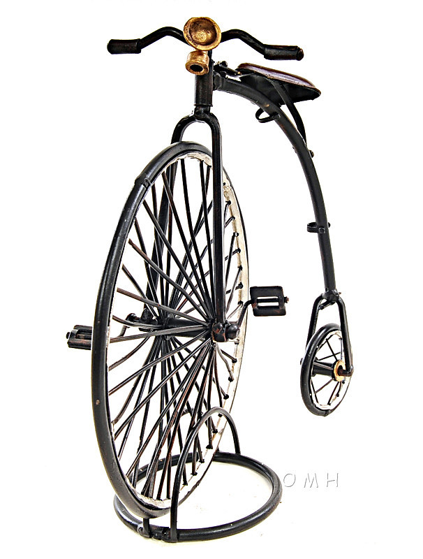 1870 High Wheeler Penny Farthing Bicycle Metal Desk Model 9.5″ Cycling Decor New