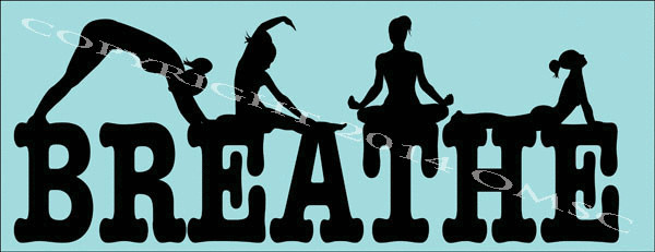 Breath Yoga Pose Metal Sign, Sport Decor, Motivational Decor