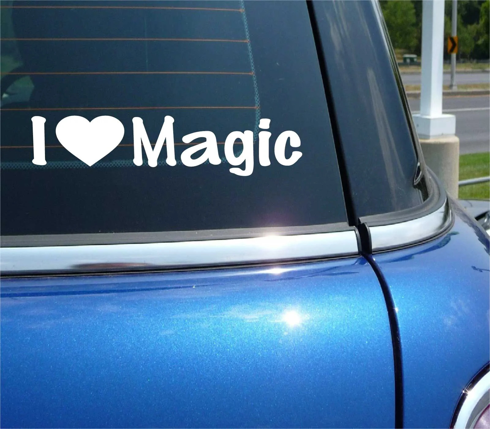 I LOVE MAGIC DECAL STICKER HEART TRICK SHOW CARD TRICK MAGICIAN CAR TRUCK