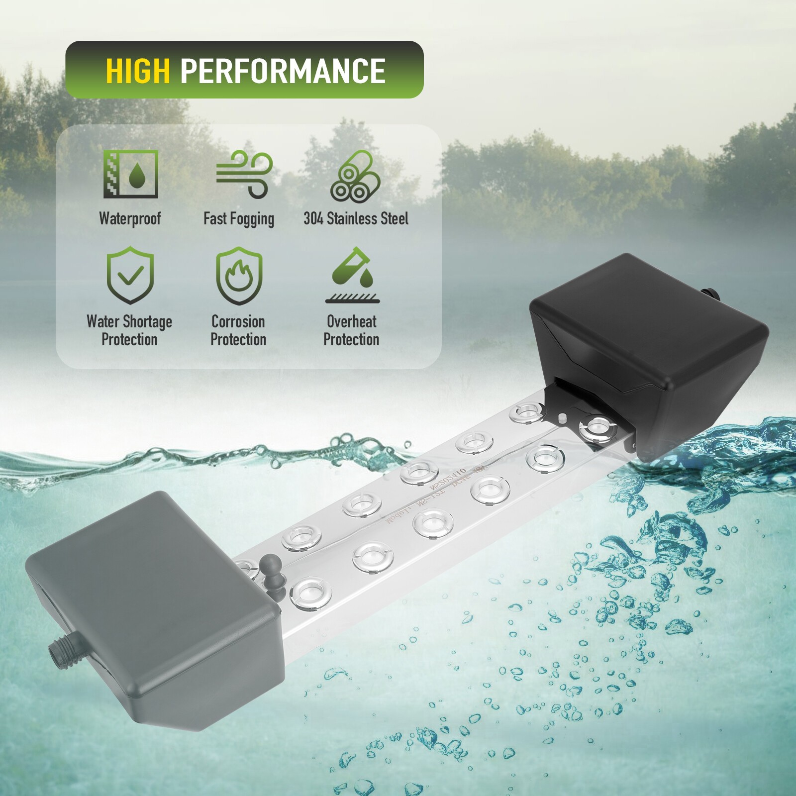 12 Head Ultrasonic Fogger Mist Maker 9000mL/H Ultrasonic Fogger Waterproof Power