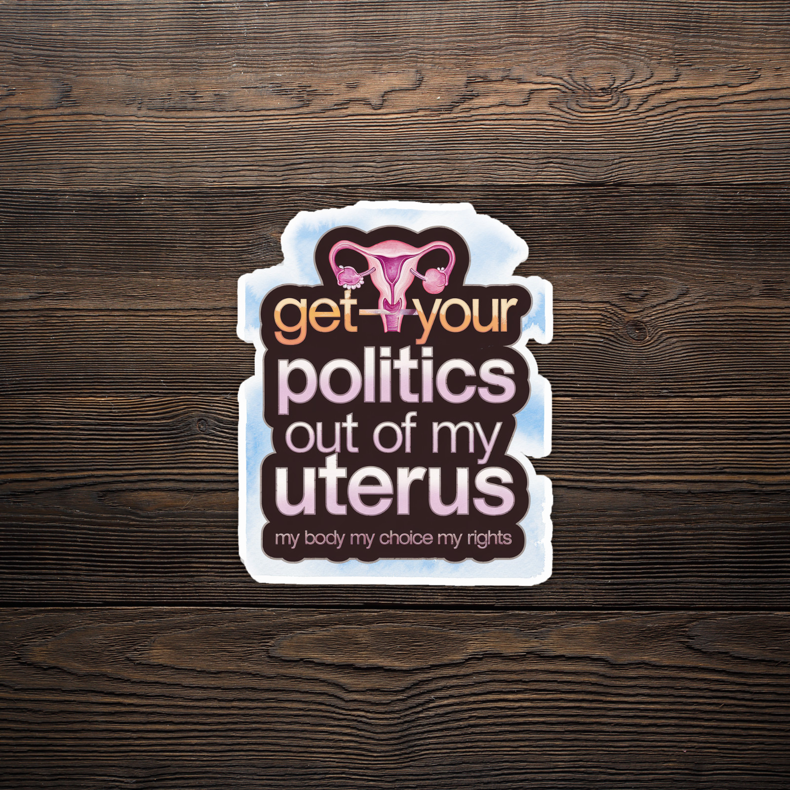 Get Your Politics Out of My Uterus Women’s Rights Sticker #1100
