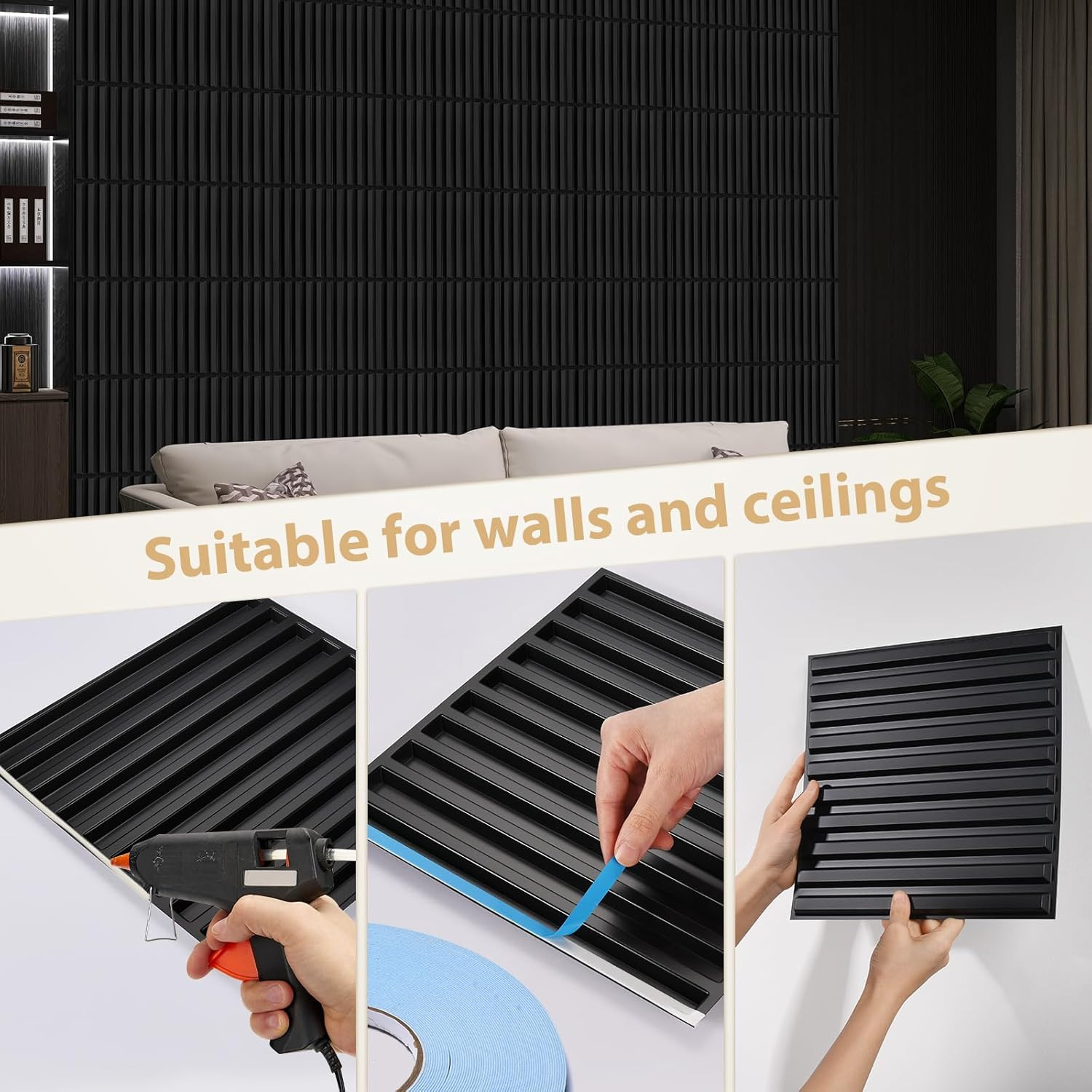 Heikki 30 Pack 3D Wall Panel for Interior Wall Décor, PVC Flower Textured Wall P
