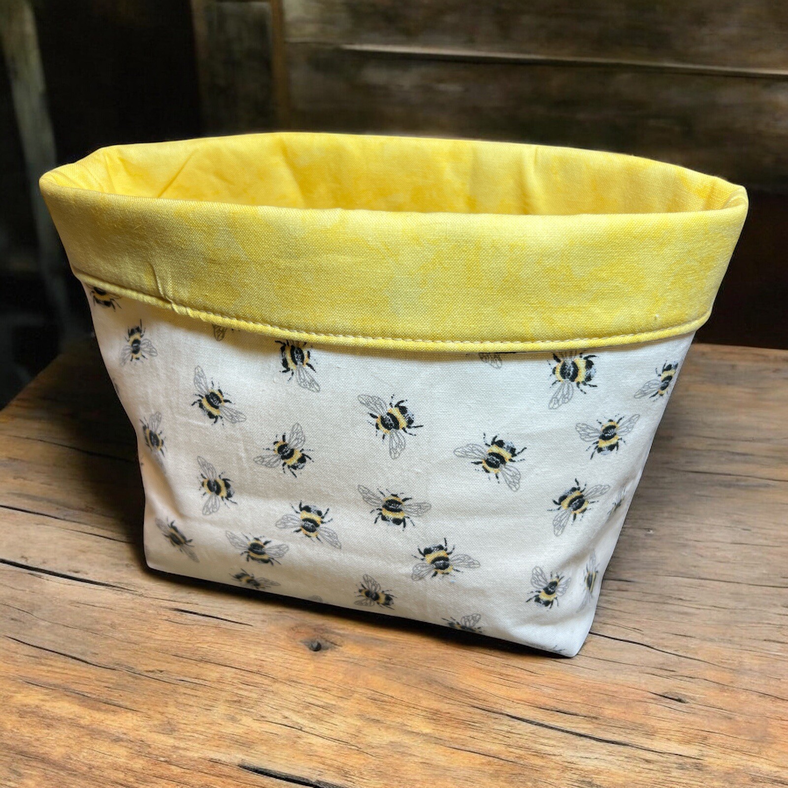 Bees – Fabric Storage Basket – 100% Cotton