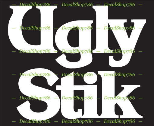 Ugly Stik Fishing Rods – Outdoors Sports – Vinyl Die-Cut Peel N’ Stick Decal