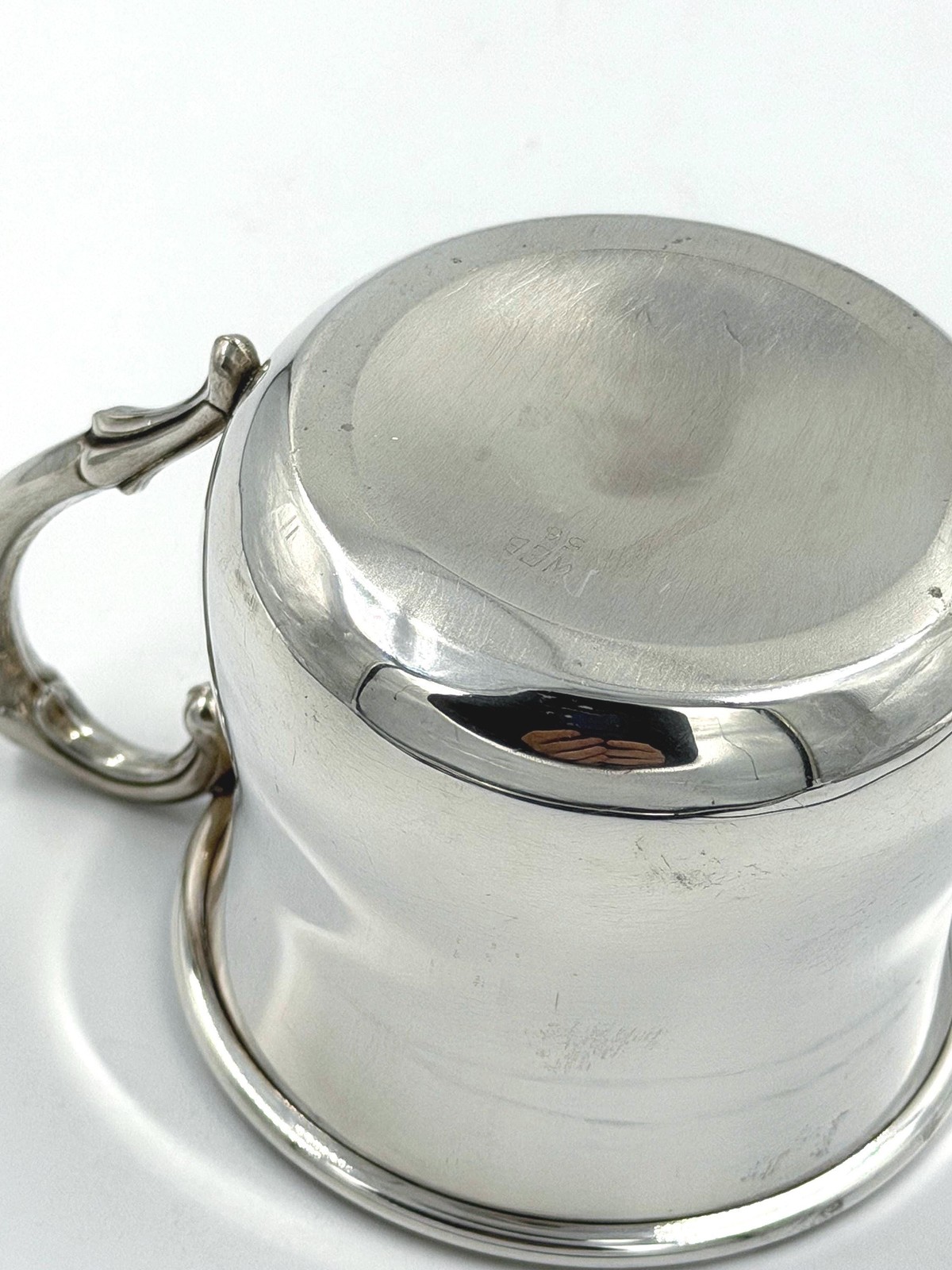 Sterling Silver Baby Cup Vintage WEB 925 Gold Wash Christening Mug