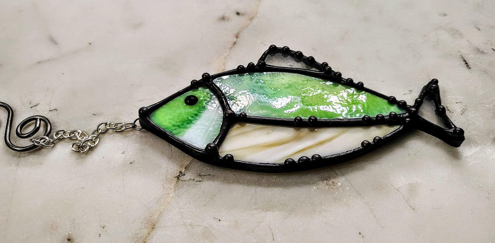stained glass fish suncatcher