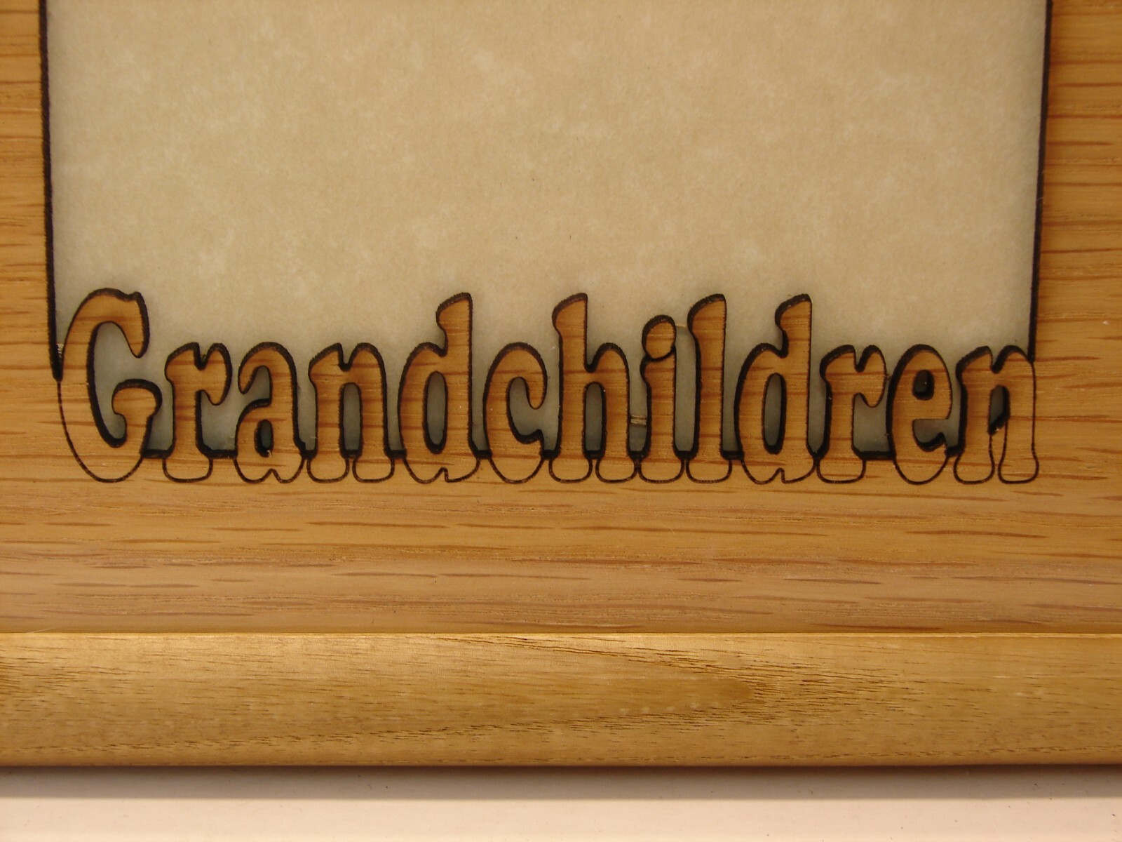 Grandchildren 5×7 wood insert in a wood frame, NOS, holds a 4×6 photo