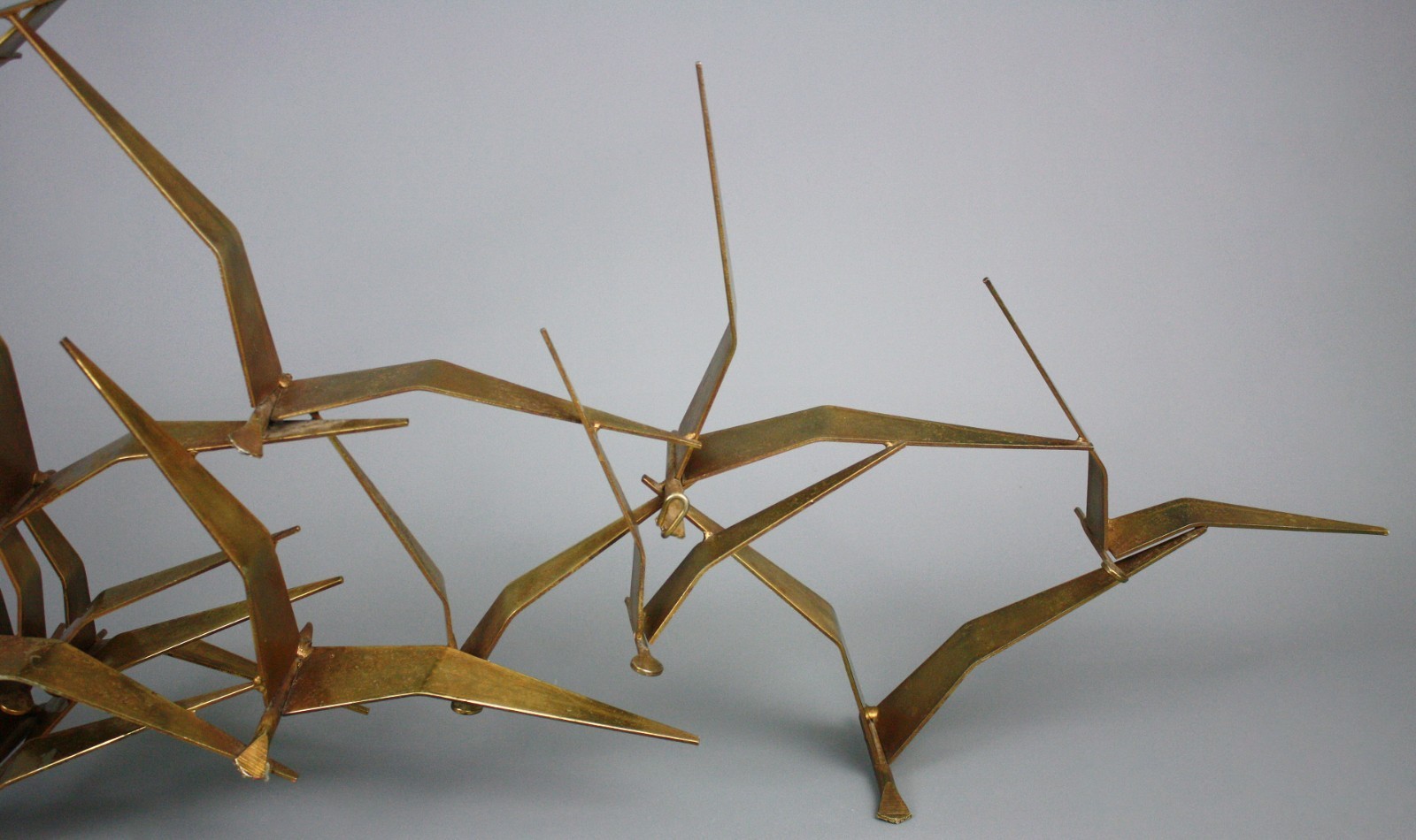 Vintage C. Jeré Wall Sculpture, “Birds in Flight” Signed & Dated, 1968, Steel