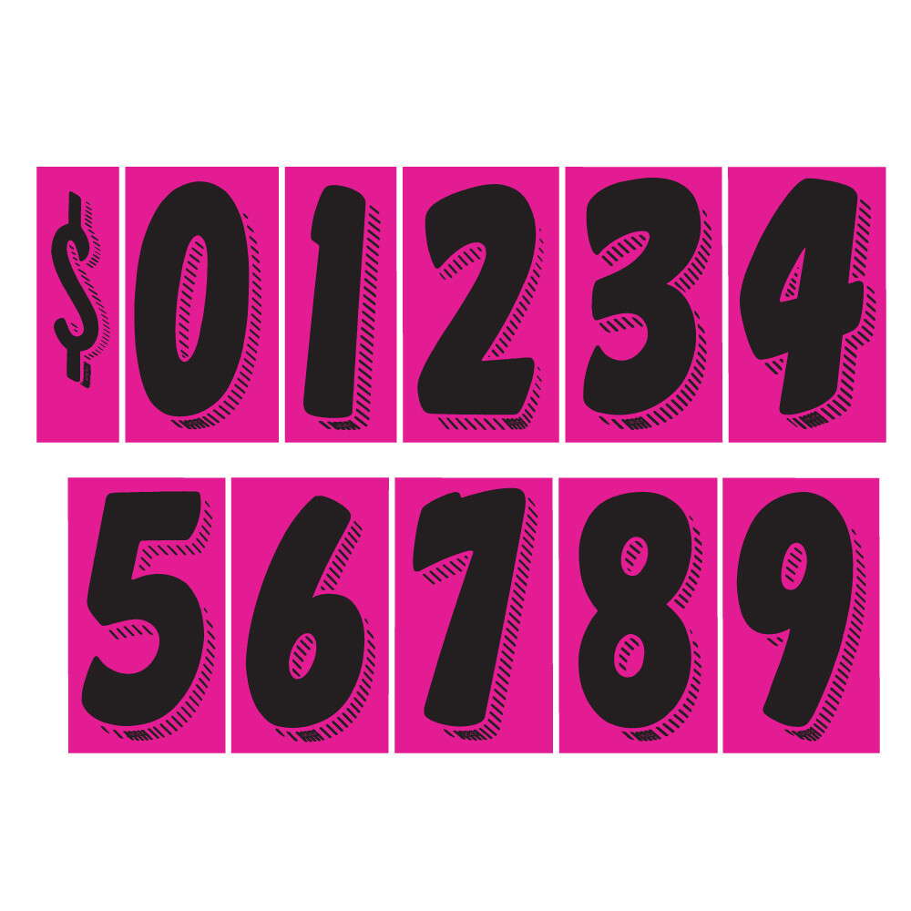 Car Dealer Windshield Stickers 13 Dozen Pricing Numbers 7.5 Inch Dealership Tags