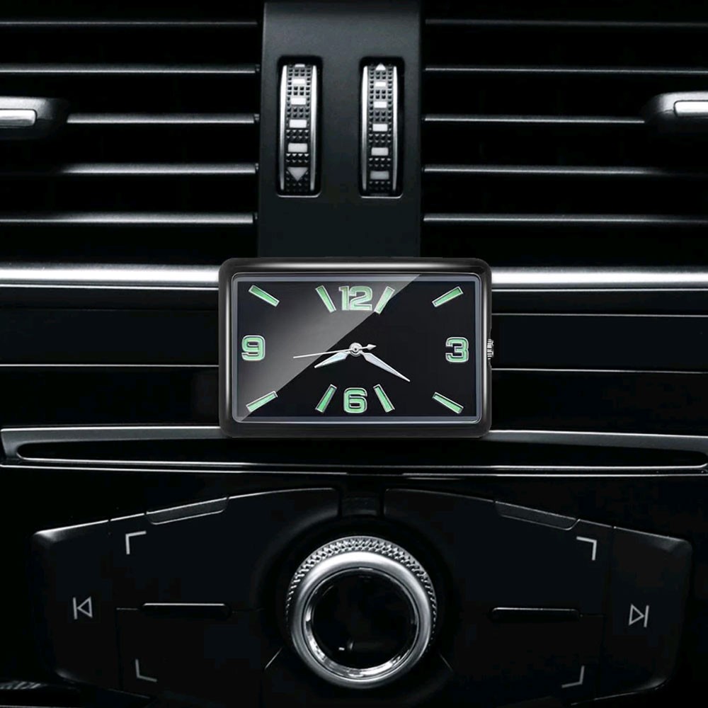 Mini Quartz Analog Watch Stick-On Clock Luminous Watch For Car Motorcycle Home