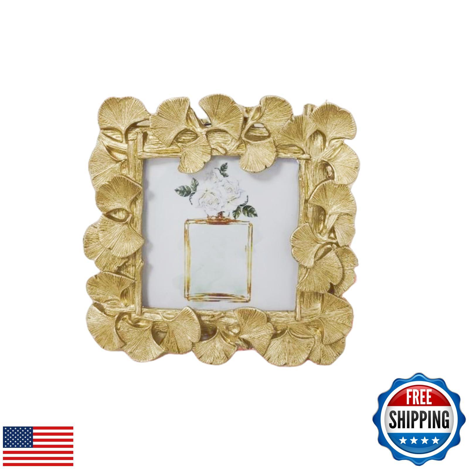 LONG XIN SERIES 1pcs 4×4 Inch Vintage Photo Frame Resin Picture Frame Ginkgo