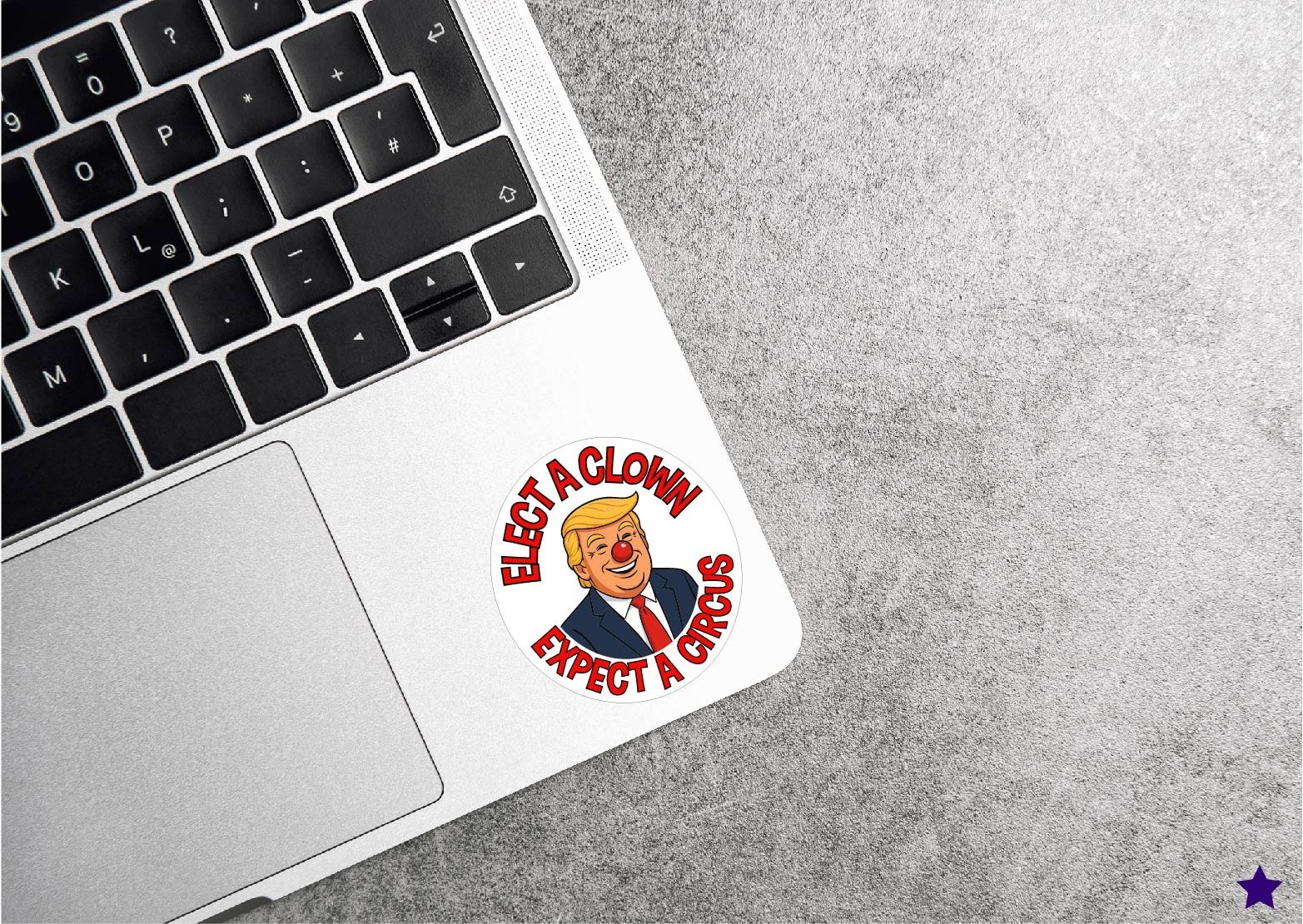 Anti Trump Elect a Clown Expect Circus Decal Sticker Nose MAGA Political Newsom