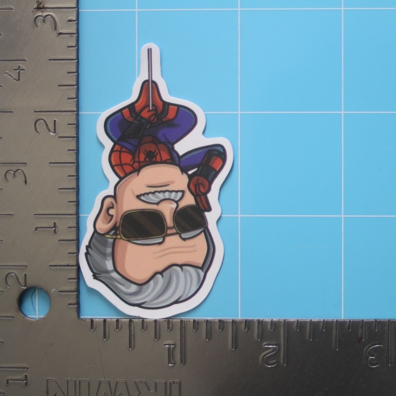 Marvel Universe MCU Sticker (SPIDER-MAN STAN LEE) Superheroes, Gloss PVC Decal
