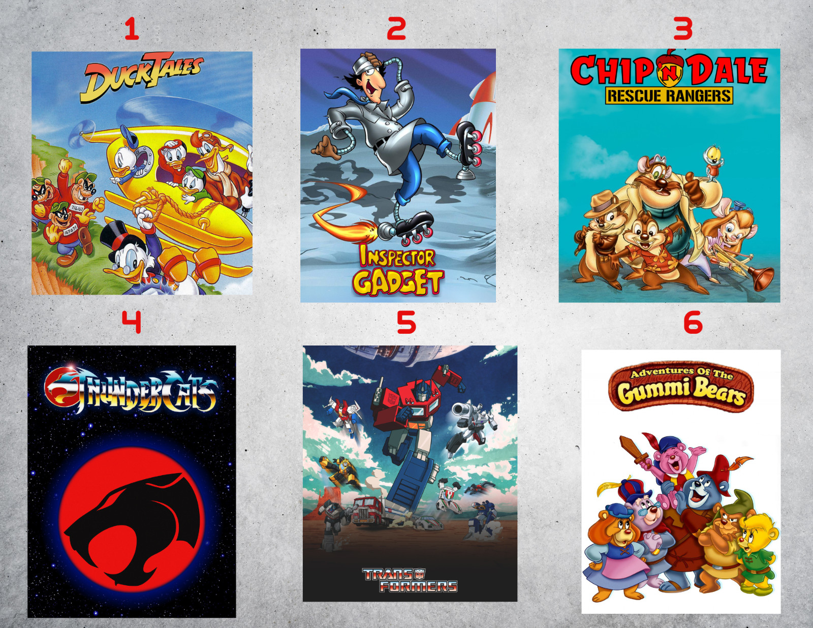 80’s Retro Cartoon Wall Collage Print Posters