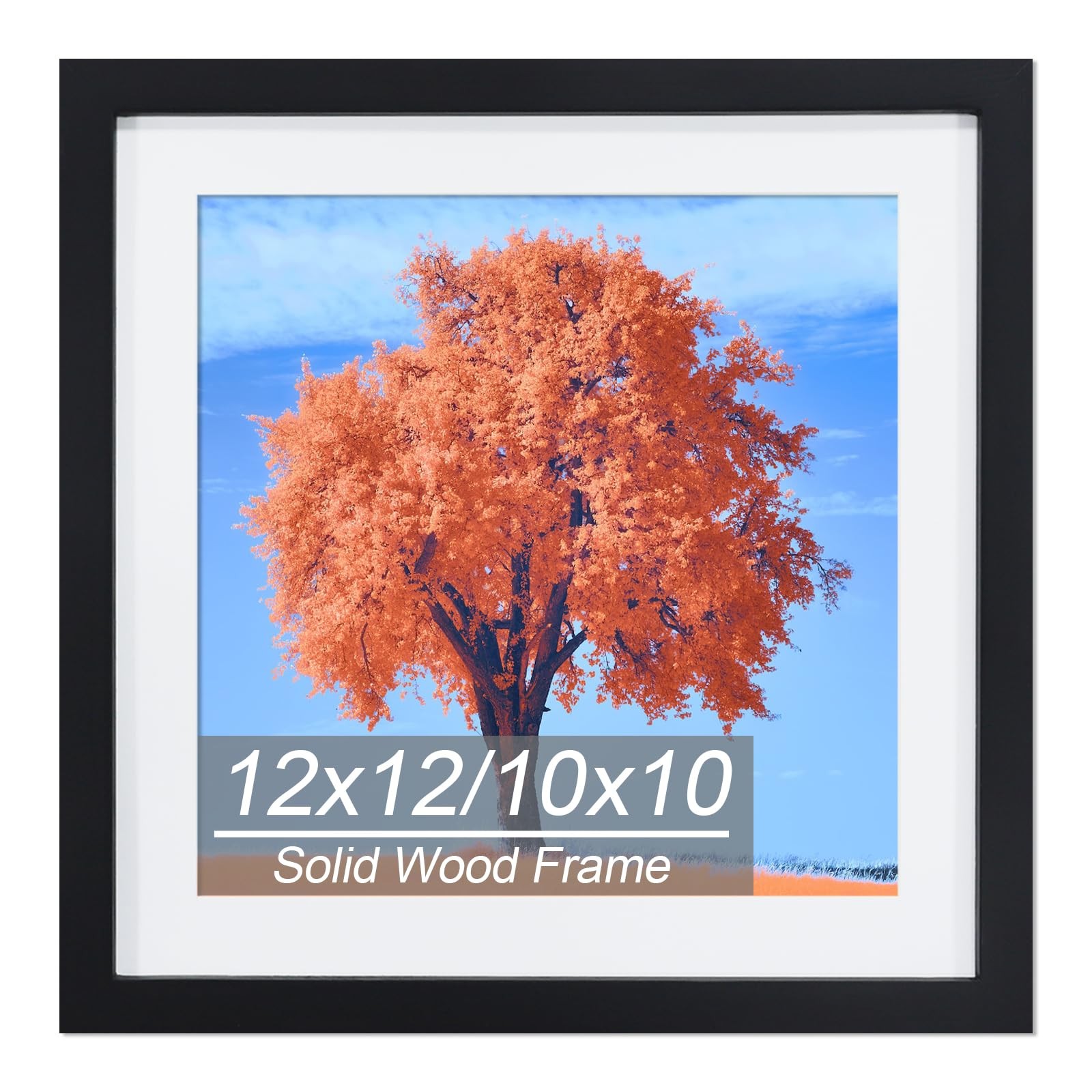 12×12 Picture Frame Black, Solid Wood Diamond Art Painting Frames 30x30cm, Di…