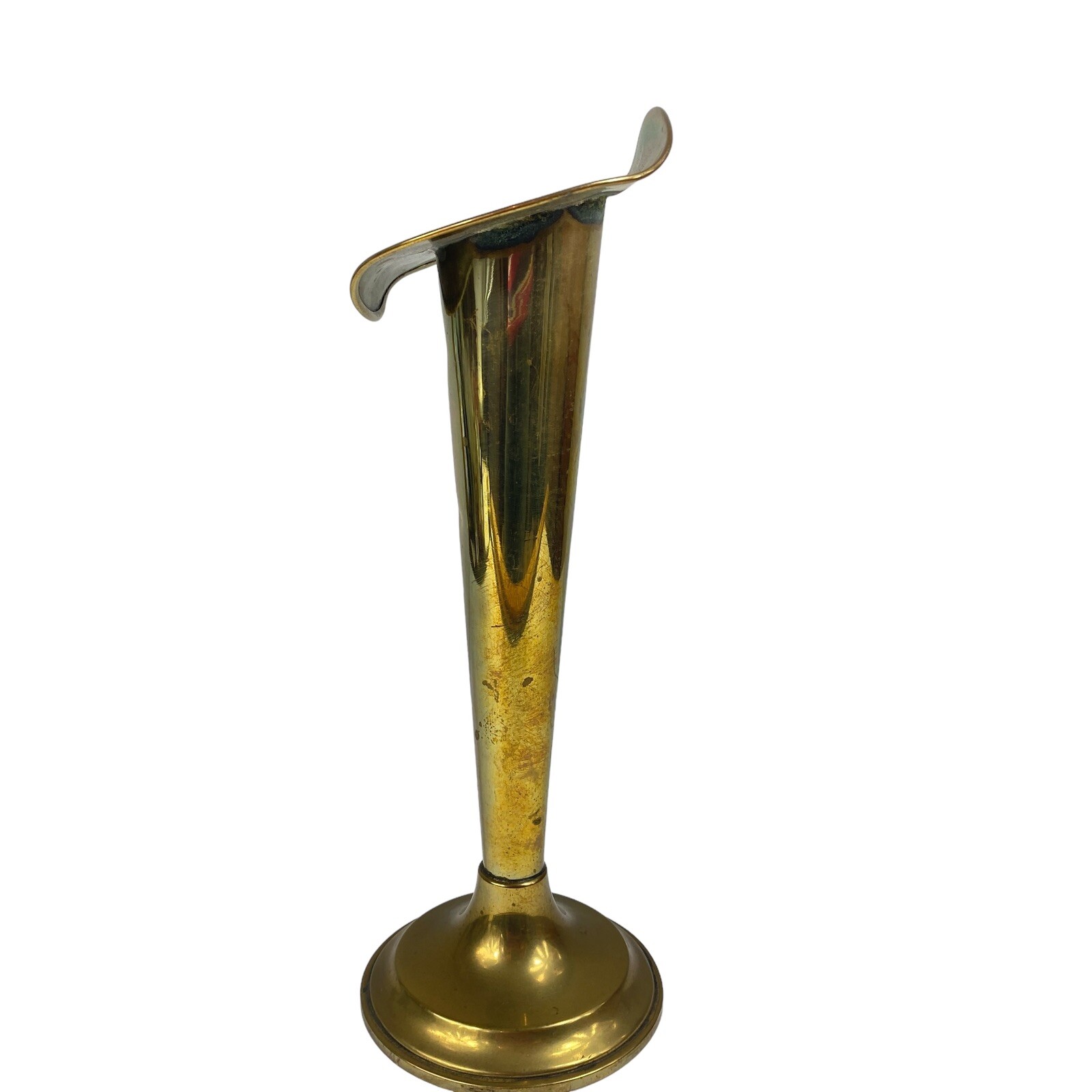 Joseph Friedman Vase Trumpet Brass Antique Jack-In-The-Pulpit Art Nouveau NY 10″