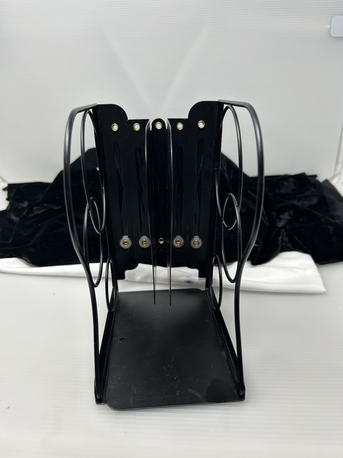 Adjustable Bookends Metal Bookends Expandable 6” To 16” Black Decorative