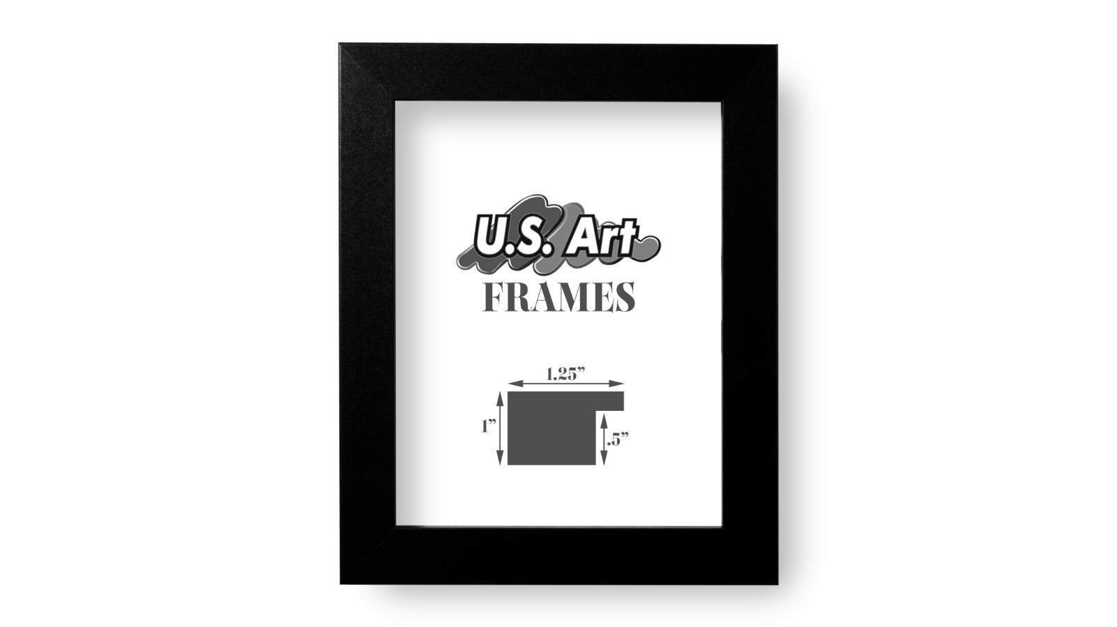 US ART Frames 1.25″ Satin Black Teak Finish Picture Poster Frame 15 in Wide