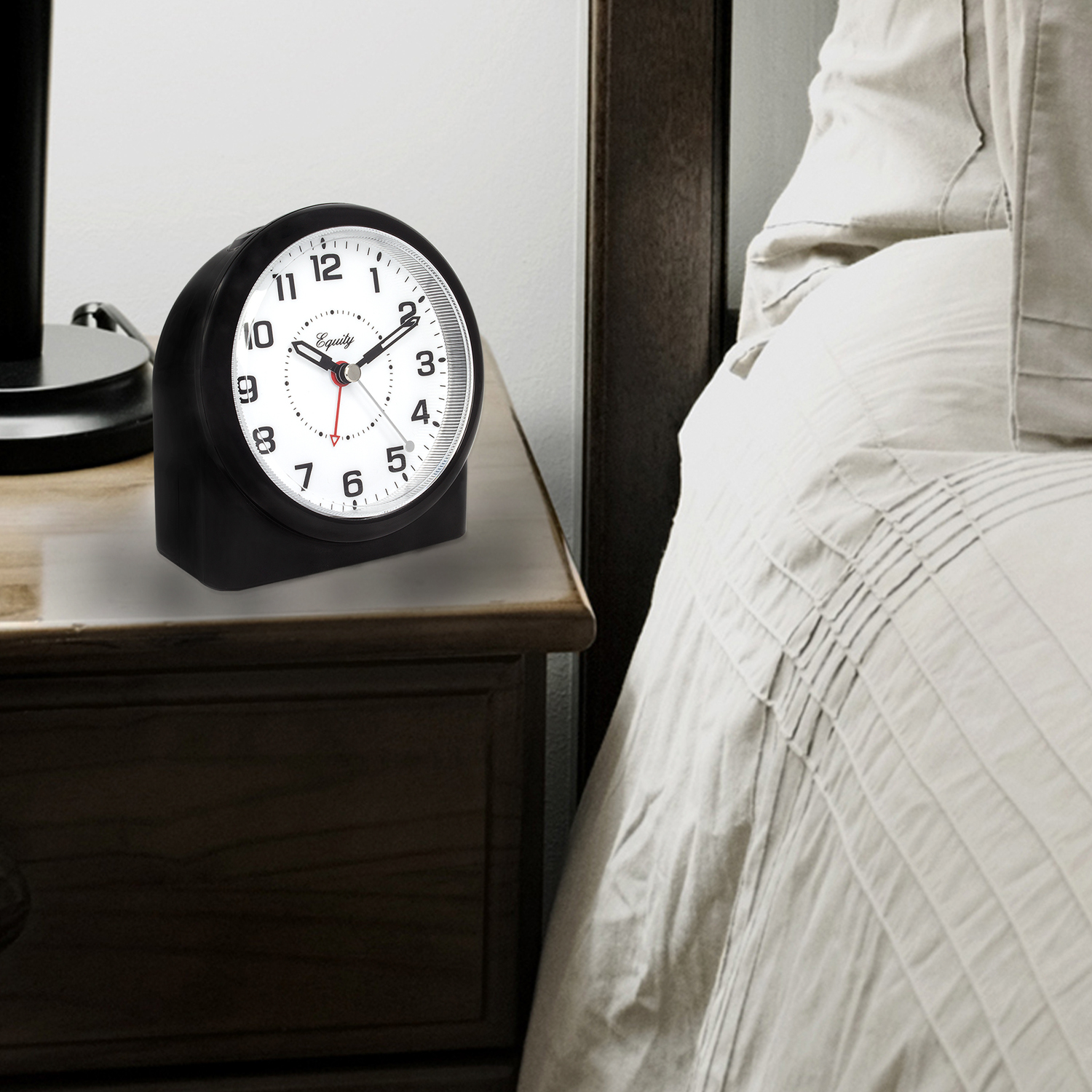 14080 Equity by La Crosse Battery Powered Quartz Night Vision Analog Alarm Clock