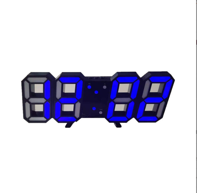 3D LED Clock Digital Wall Desk Alarm 9.7″ Brightness Adjustable Gift Present