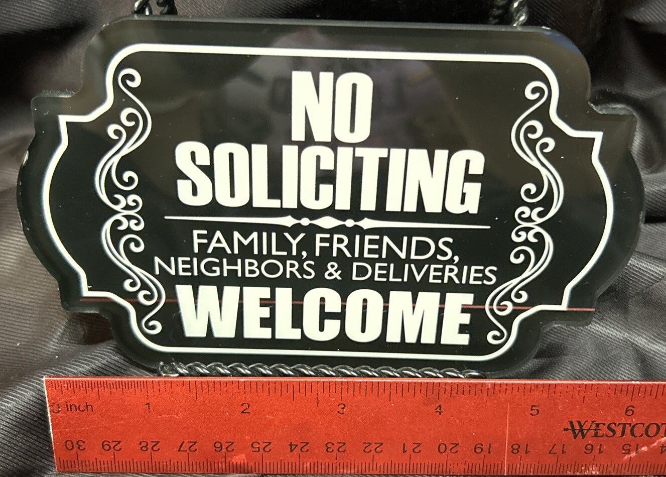 Front Door Plaque~No Soliciting~Family, Friends, Neighbors & Deliveries Welcome
