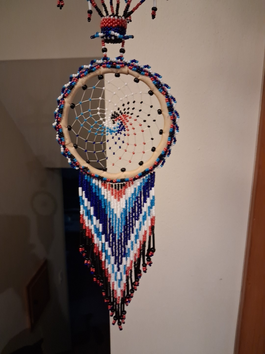 Beaded Hanging Mobile Dream Catcher Style Wall Decor, Multicolor Adults