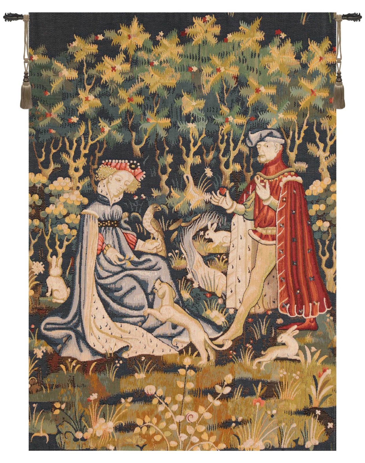 Offering of the Heart large 41×29 in Jacquard Woven Decorative Wall Tapestry