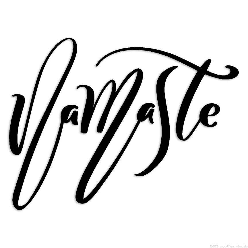 Namaste – Decal Sticker – Multiple Colors & Sizes – ebn6314