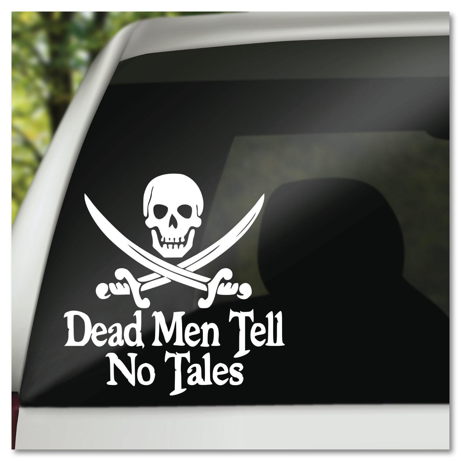 6″ Dead Men Tell No Tales Pirate Skull Swords Vinyl Decal Sticker