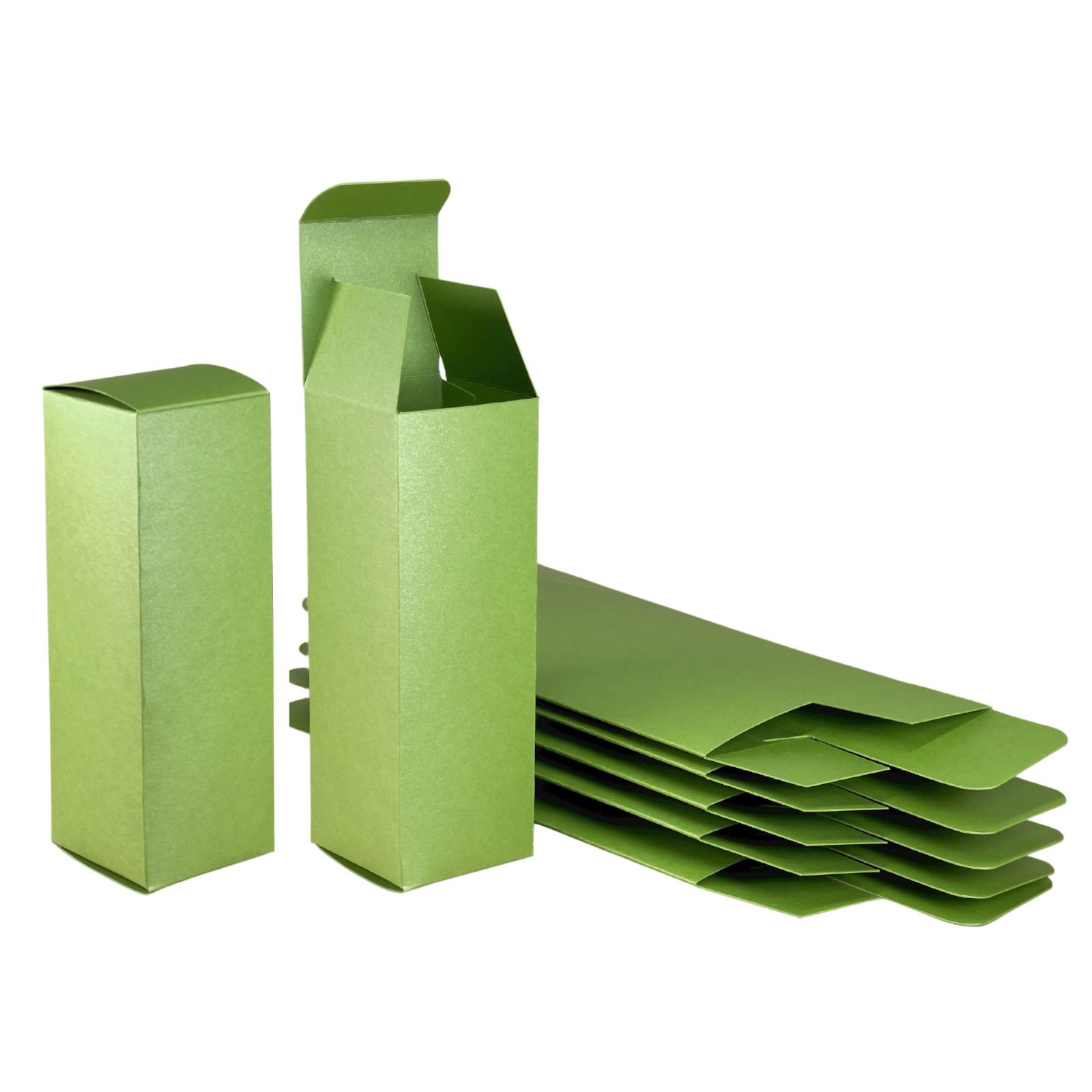 2oz Bottle Box Packaging, Bulk Wholesale Supplies Small Business, Green 25 Units