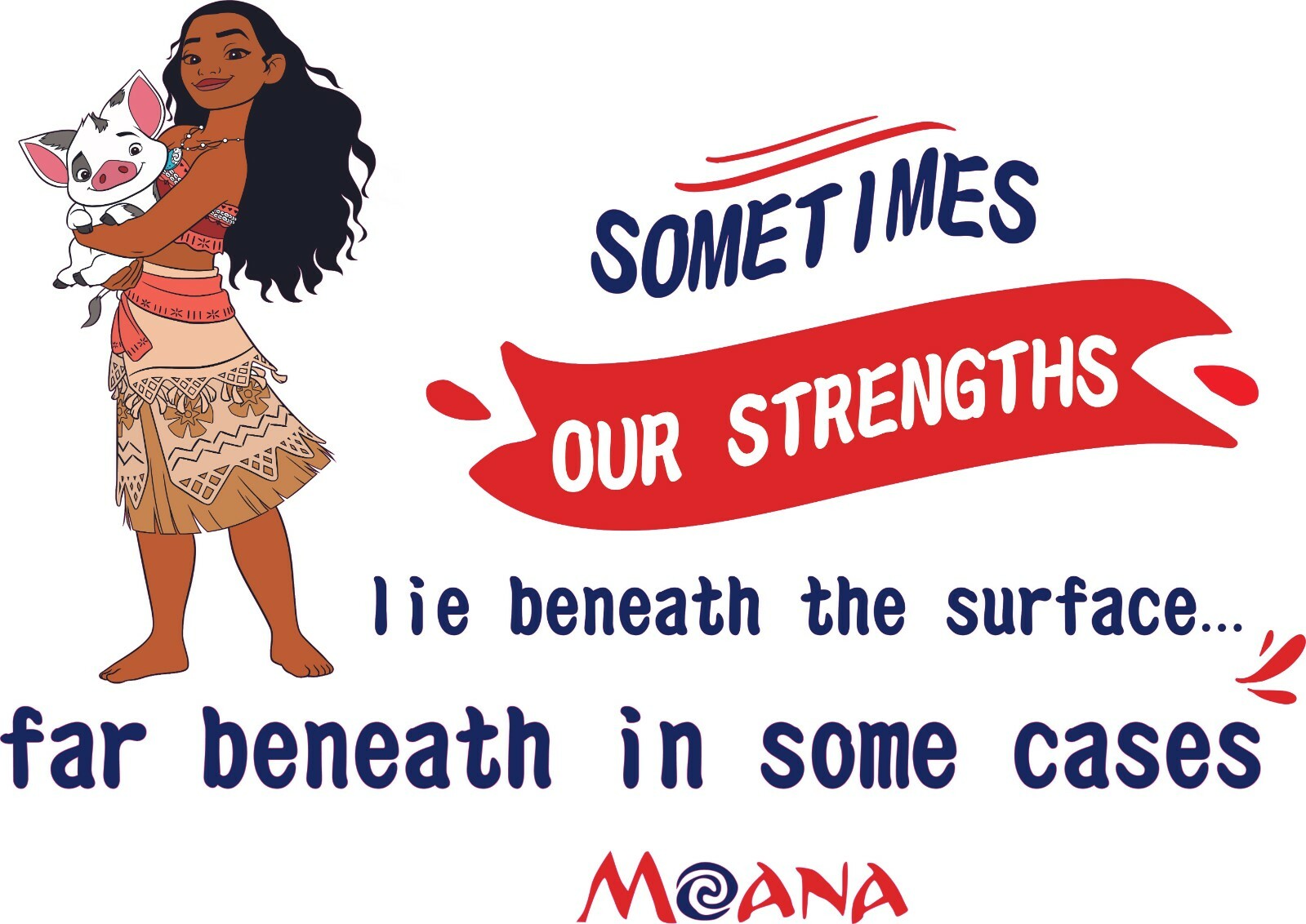 Inspirational Moana Quotes Wall Decal Design – Home Kids Bedroom Decor Sticker
